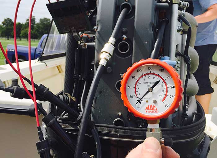 compression gauge installed